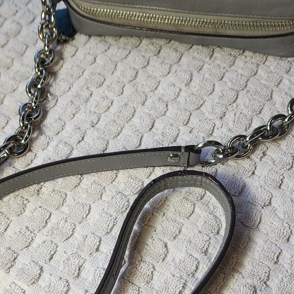 Coach Campbell Camera Bag/ Crossbody Silver Metallic Turn Lock EUC - Picture 17 of 17